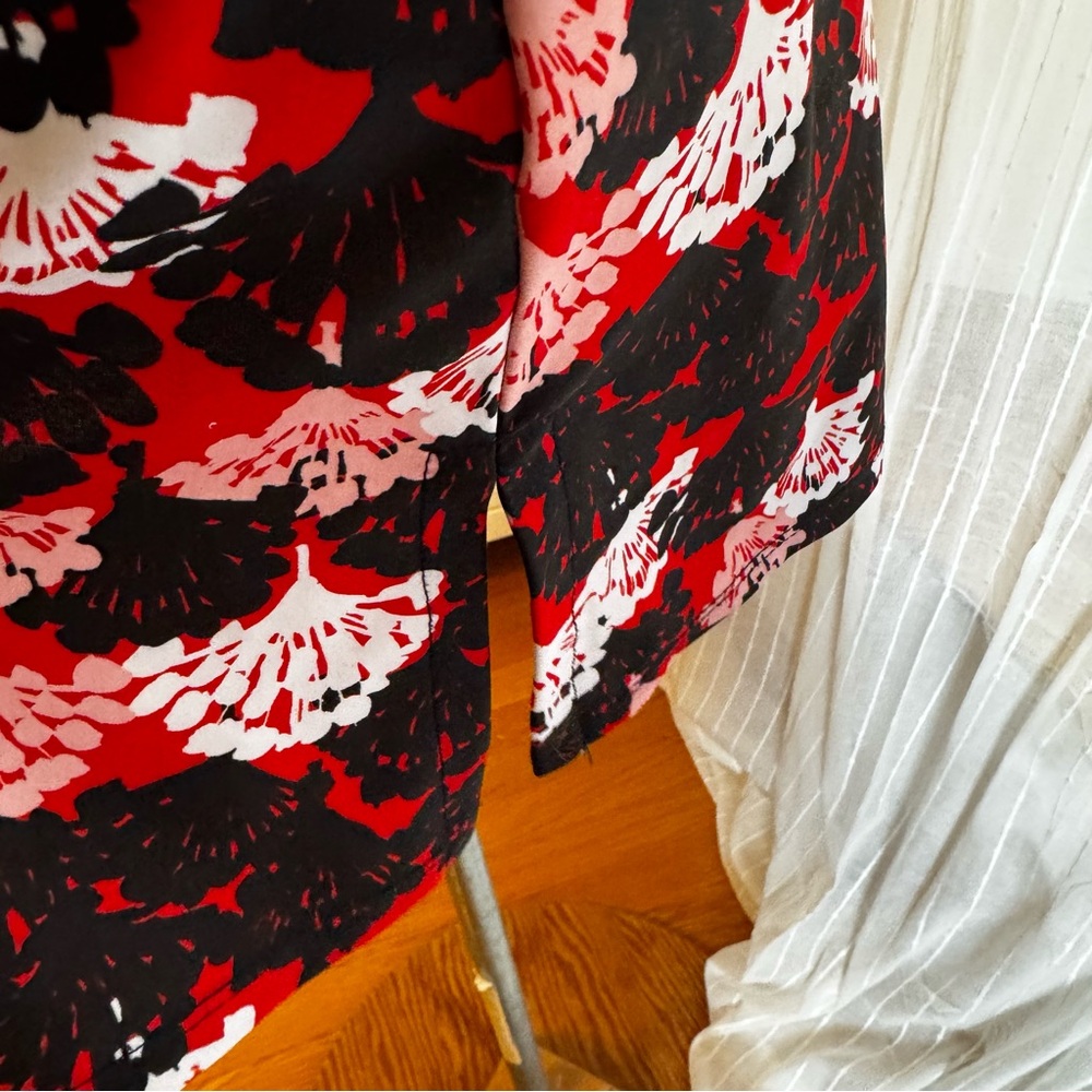 Muumuu Keyhole Dress red/black size M - Picture 5 of 7